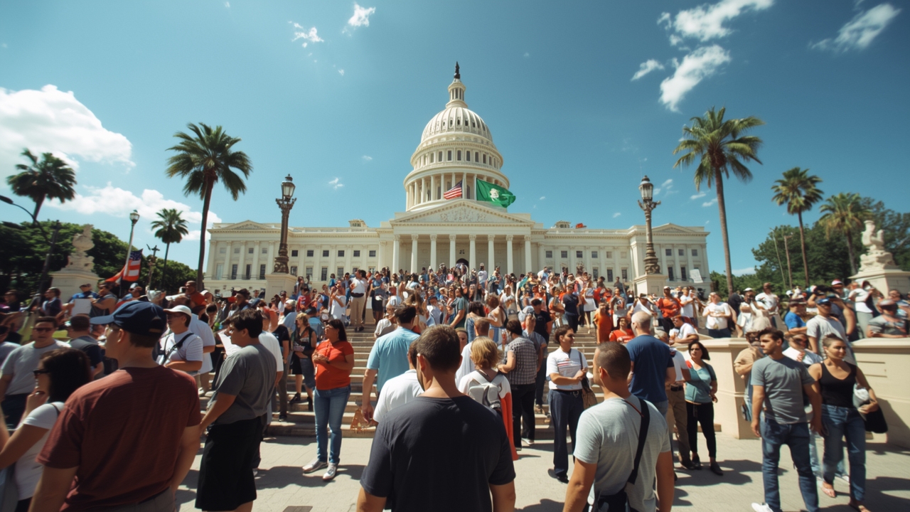 Protesters rally at Puerto Rico Capitol against permit reform bills